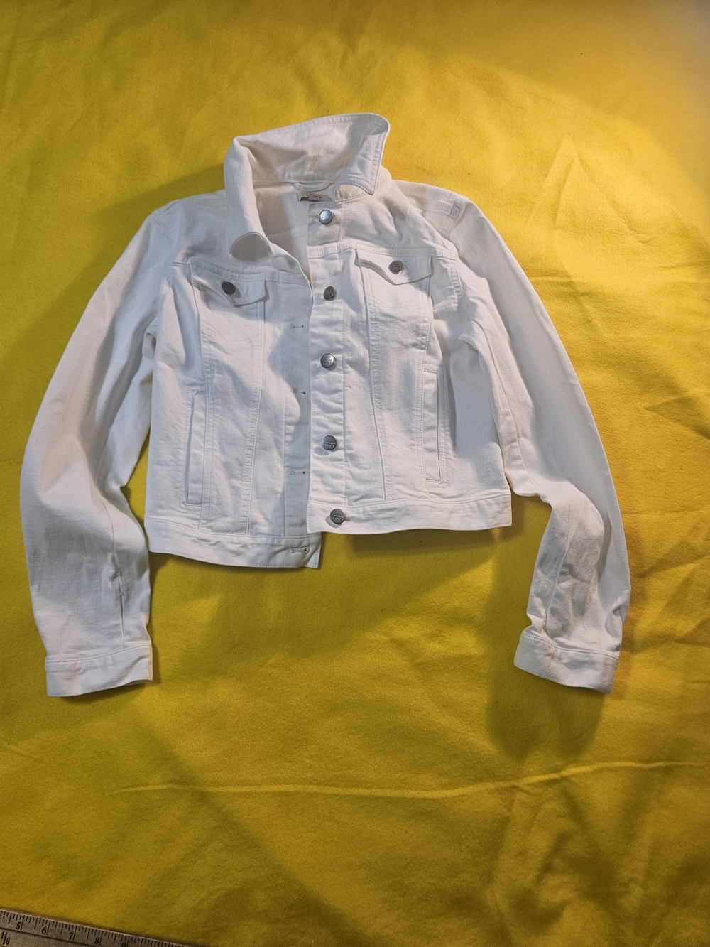 LOFT White Cropped Denim Jacket